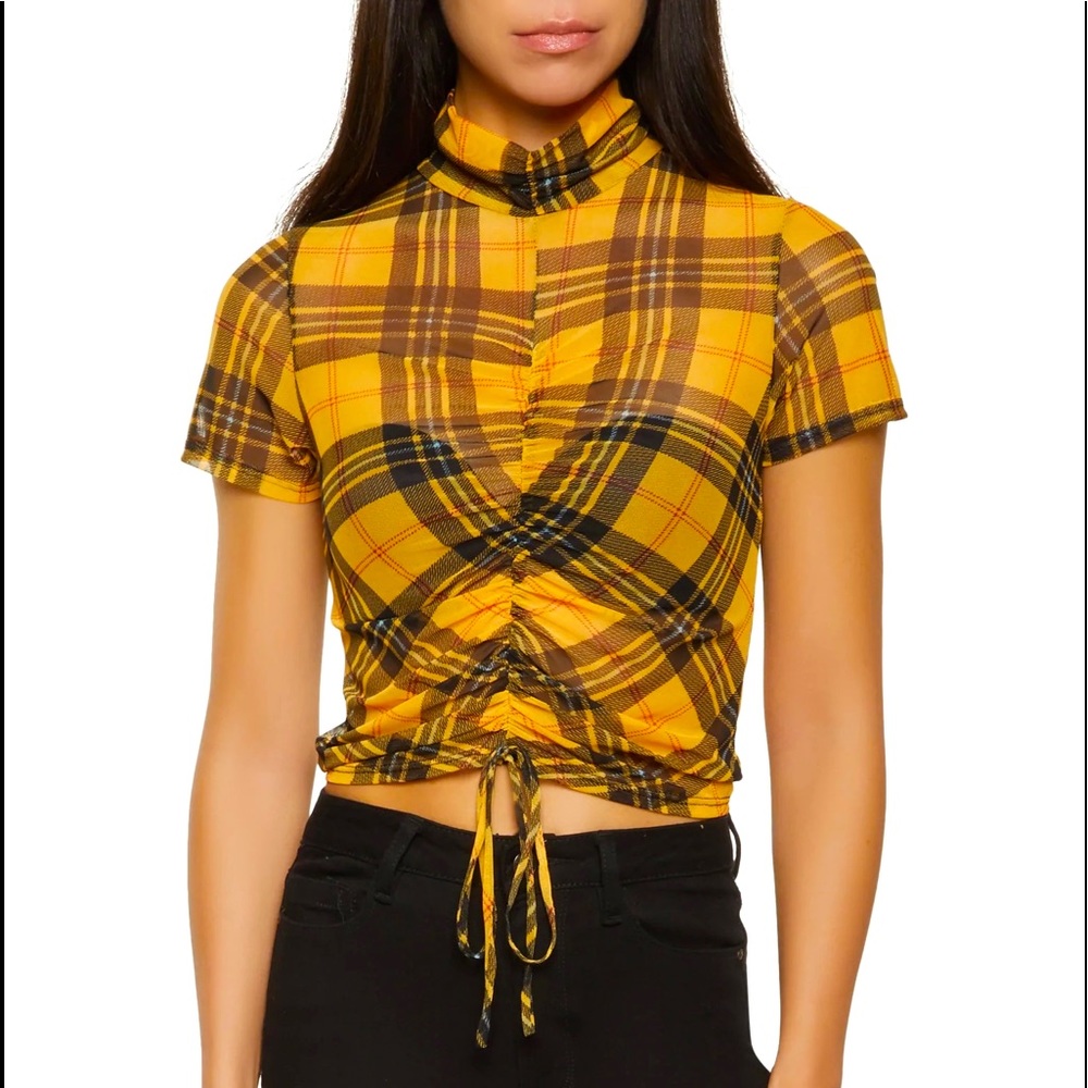 2 Mesh Crop Top - Picture 2 of 6